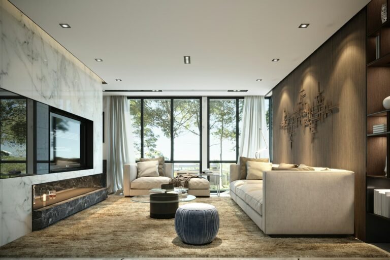 Clean villa living room